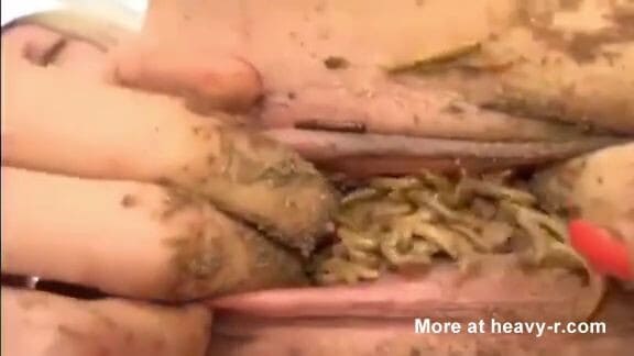 worms and poo insertion in vagina