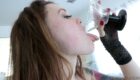 Misha Cross drink sperm out of her asshole [anal creampie]