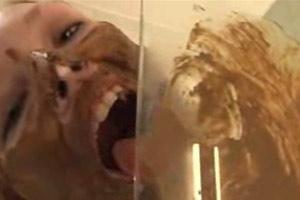 woman licking shit