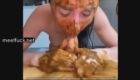 She sucks a shitty cock