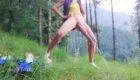 Naked Fit Girl Pissing Outside