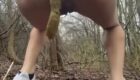 SCATOPHILIC WOMAN POOPS IN THE WOODS